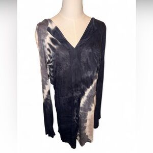 Young Fabulous & Broke Boho Tie-Dye Long Sleeve Mini Dress